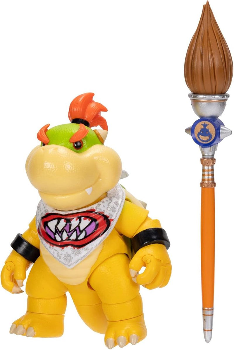 Jakks Super Mario Galaxy Movie - Serie de figuras de 13 cm - Figura de Bowser Jr. con cepillo