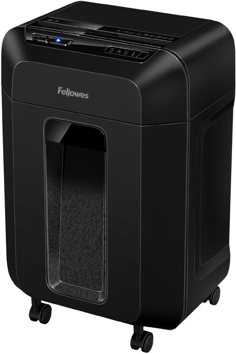 Distruggidocumenti Fellowes automax 90m - manuale automatico - mini-taglio (p-4) - 90 fogli - adatto anche per carte di credito, punti metallici e graffette