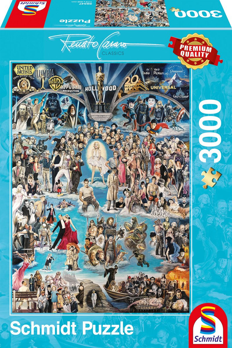 Schmidt - puzzle - hollywood xxl - renato casaro - 3000 pezzi - adulti - da 14 anni