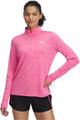 Under armour tech 1 2 zip- twist-pnk dames sporttrui - super roze - wit