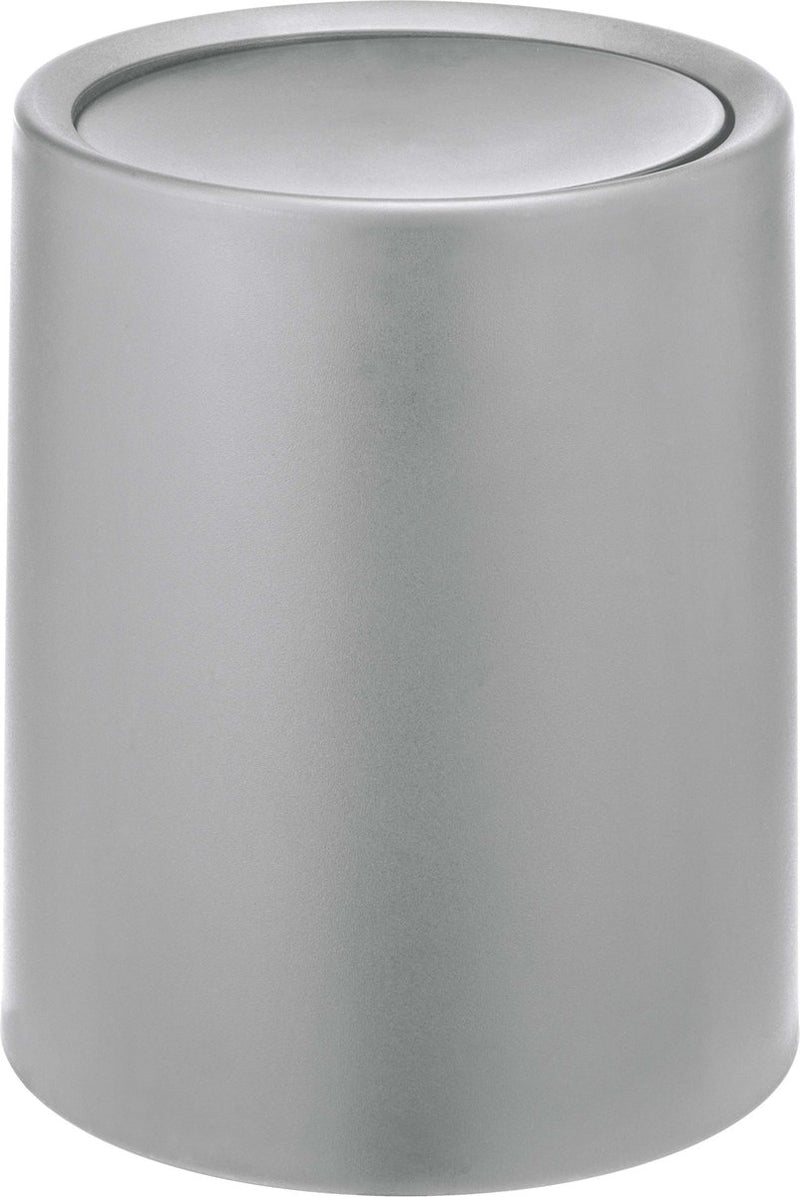 Wenko cubo de basura atri 6 litros en plástico gris, con tapa abatible y cubo interior - cubo de basura - cubo de basura - cubo de basura - gris