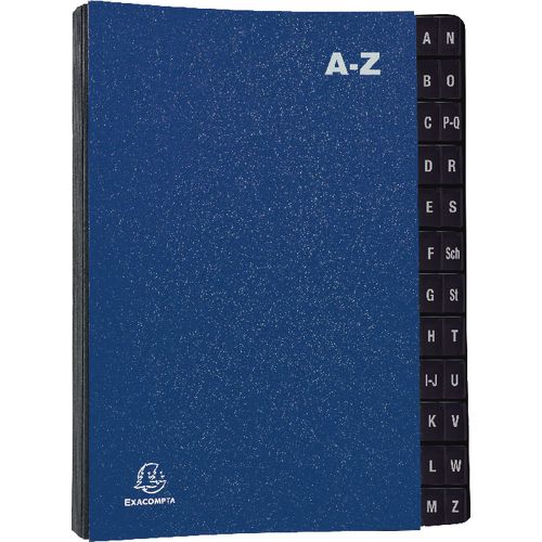 Carpeta ordenadora exacompta azul a-z