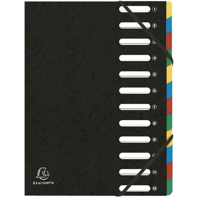 Map met 3 flappen en elastiek exacompta 55121e a4