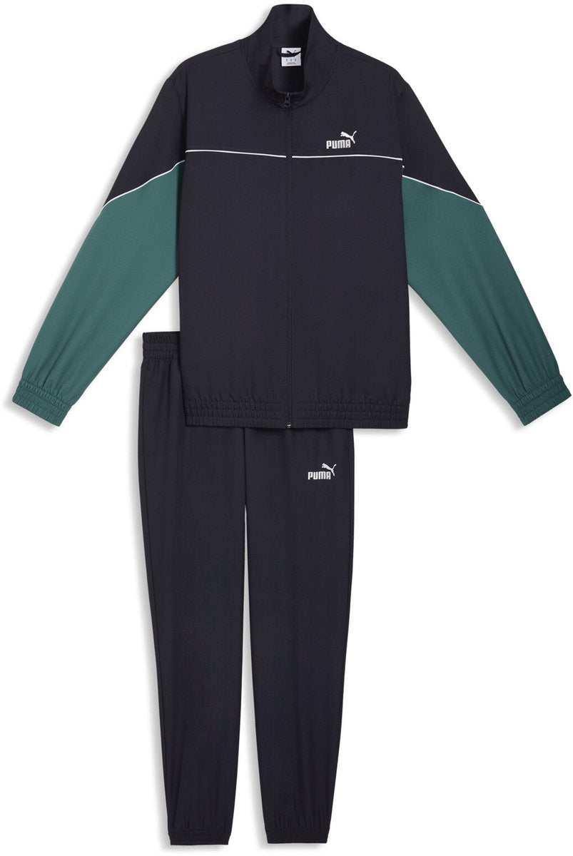 Tuta da ginnastica unisex Puma in tessuto colorblock - nuovo blu scuro