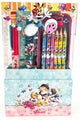 Diddl - set cancelleria 12 pezzi - penna - righello - gomma - temperamatite - custodia in metallo con matite colorate - quaderno