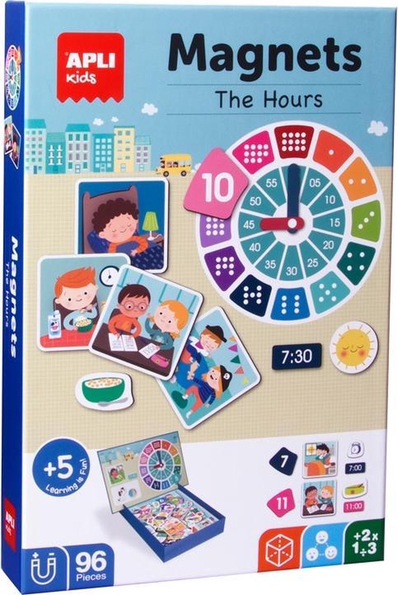 Apli kids leren klokkijken magneetspel
