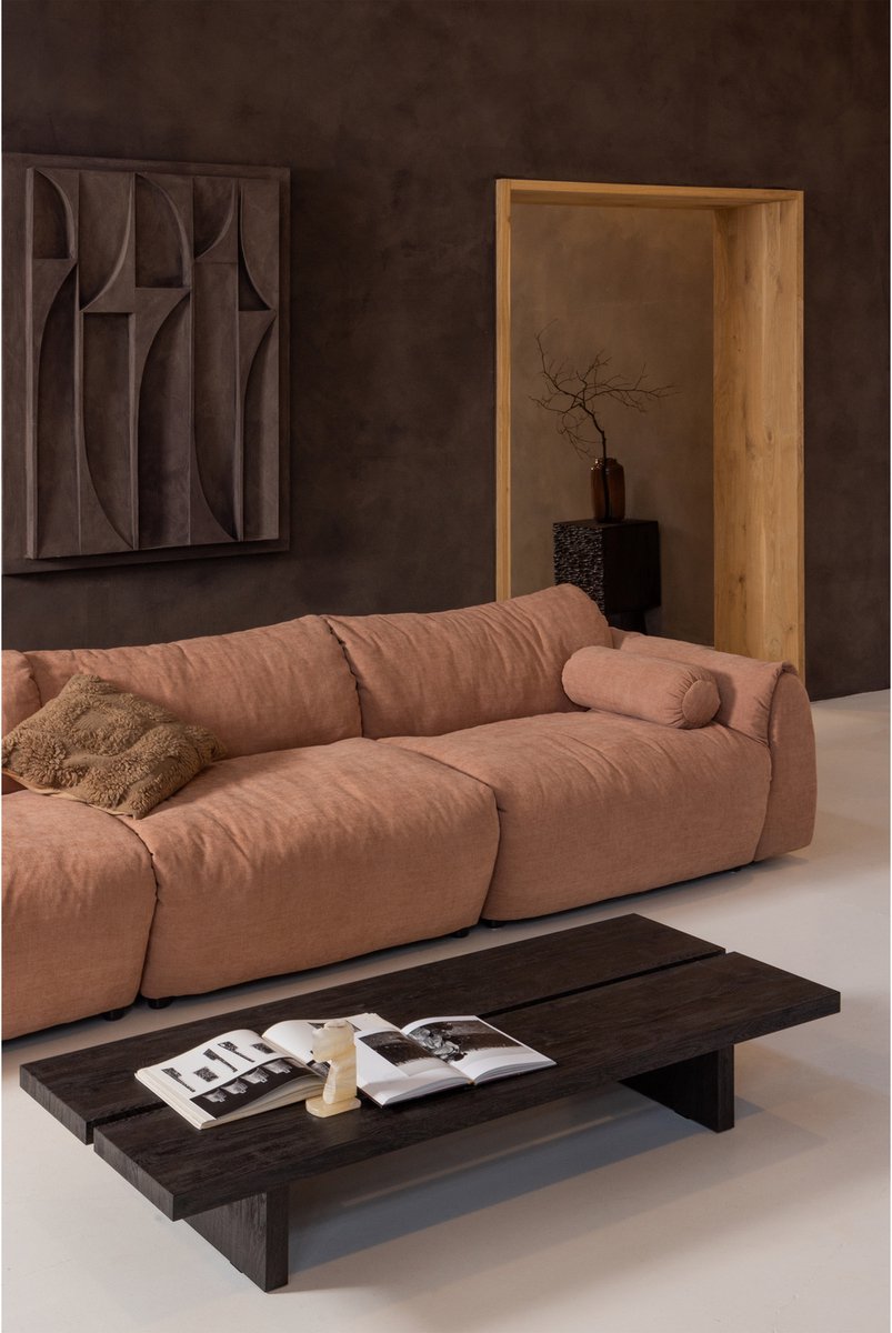 Mesa de centro Woood Lion - MDF - marrón oscuro - 25x140x60