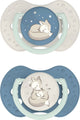 Ciuccio Difrax lovi dinamico - di classe - da 0 a 6 mesi - azzurro beige - 2 pezzi