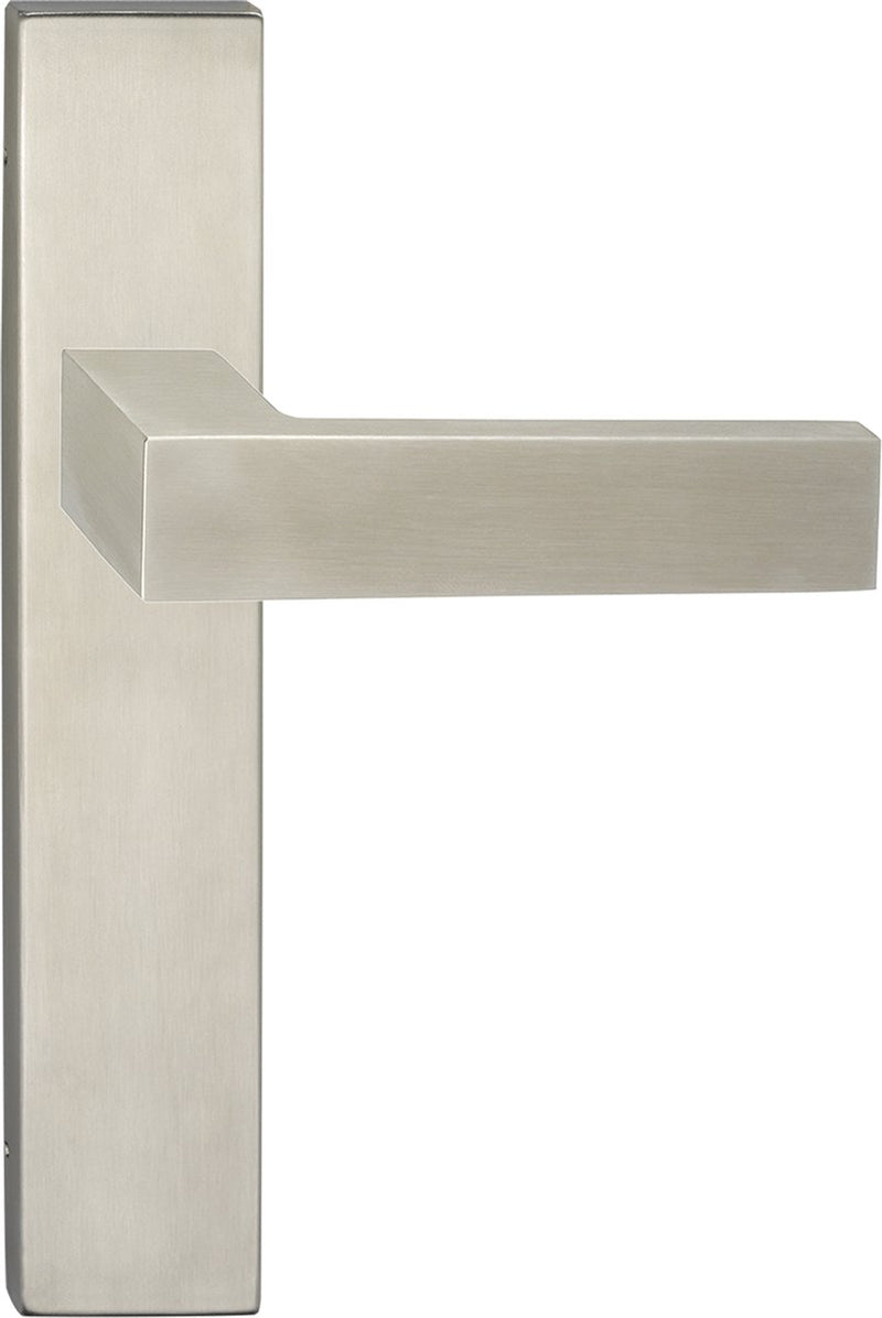 Impresso deurkruk - luton - voor binnen - vierkant deurschild - rvs - 2 stuks