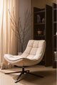 Woood maudi draaifauteuil - polyester - naturel - 84x74x86