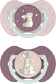 Ciuccio Difrax lovi dinamico - di classe - da 6 a 18 mesi - rosa beige - 2 pezzi