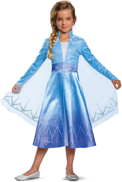 Travestimento disney - Frozen 2, elsa travelling deluxe, taglia xs (3-4 anni), ragazze