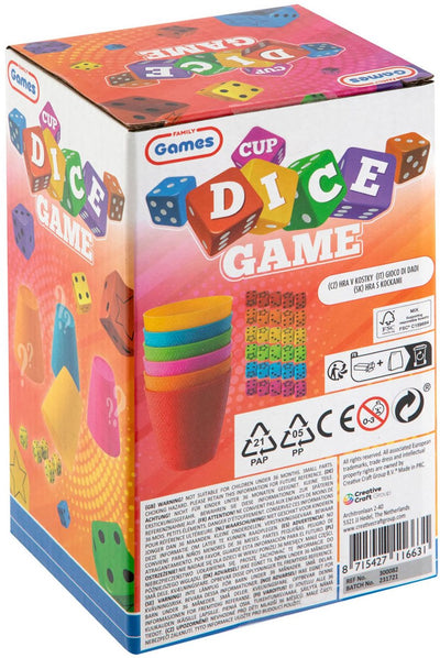 Creative Craft Group Dice Game 6 tazas y 30 dados