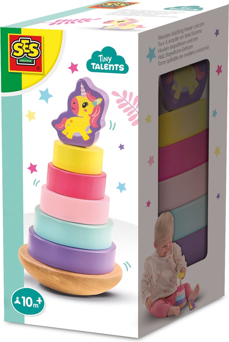 SES Wooden Stack Tower Unicornio