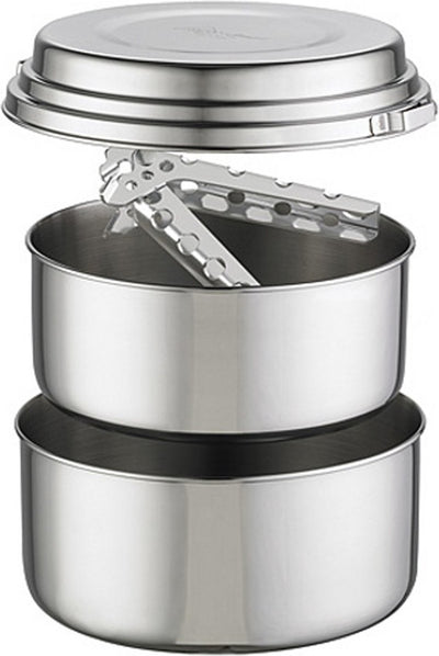 Msr alpine 2 pot set - rvs kookset - 2-delig - duurzaam en compact - voor 2 tot 3 personen
