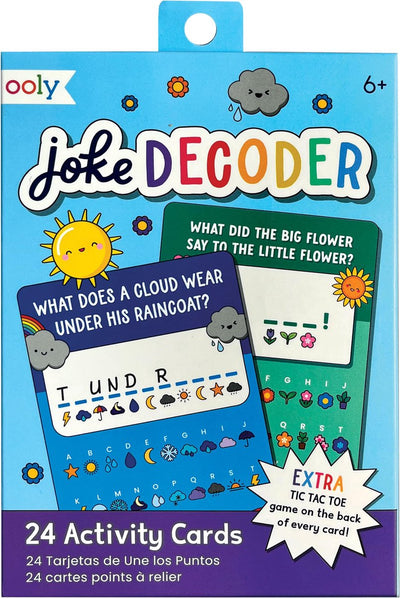 Ooly - decodificador de chistes - tarjetas de actividades - 24 tarjetas de descubrimiento de chistes