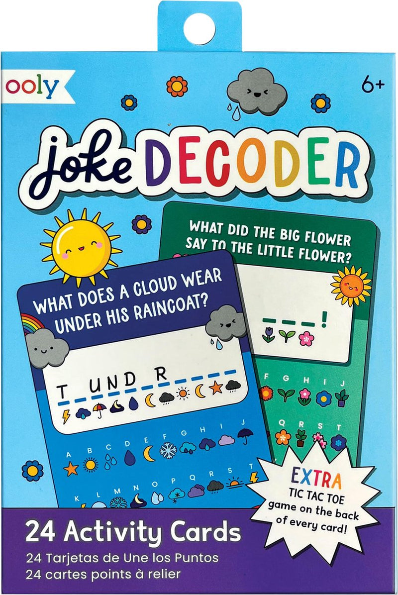 Ooly - decodificador de chistes - tarjetas de actividades - 24 tarjetas de descubrimiento de chistes