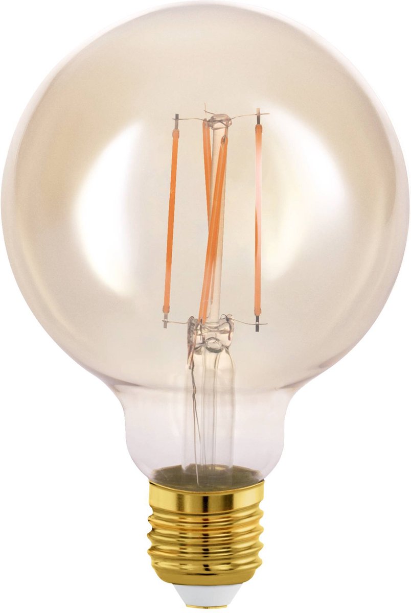 Lampada LED vintage a filamento di carbonio Eglo – ø 9,5 cm - E27 - ambra