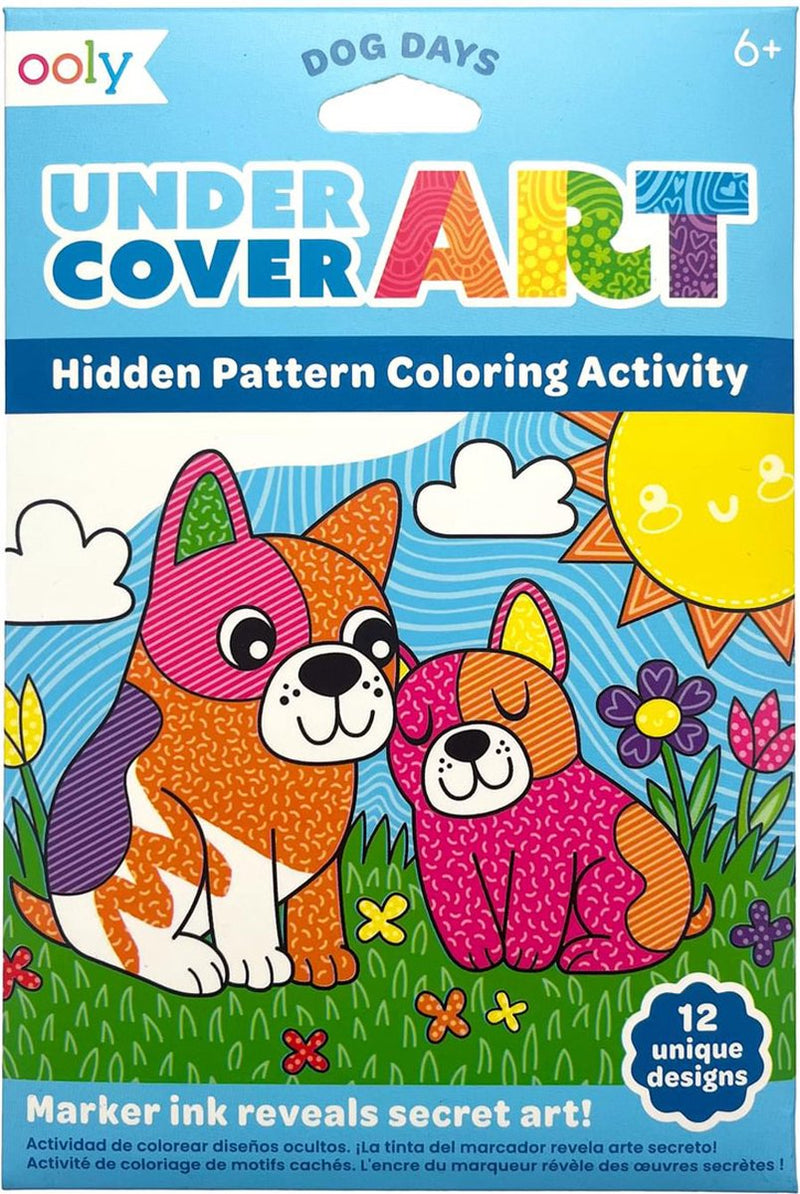 Ooly - arte encubierto - 12 páginas para colorear con patrones ocultos - días de perros