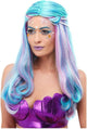 Smiffys - parrucca da sirena - blu rosa