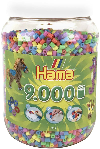 Perle di ferro Hama ton con 9000 pezzi pastello