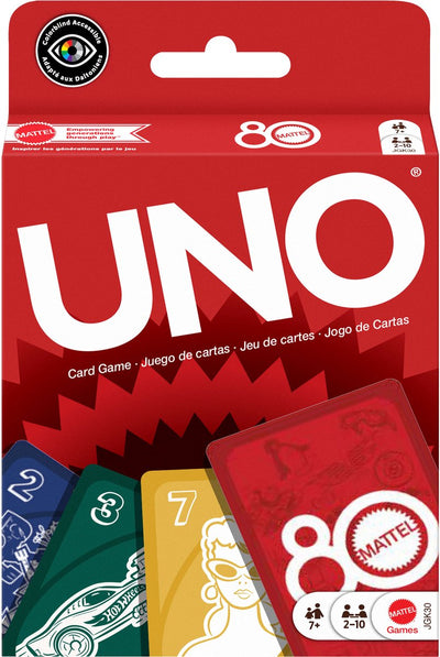 Mattel games 80 aniversario uno ruby juego de cartas rojas
