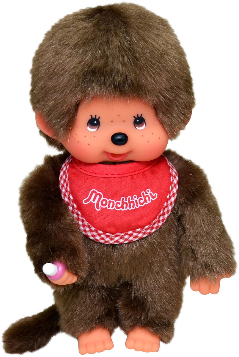 Monchhichi | niño con babero rojo 20cm