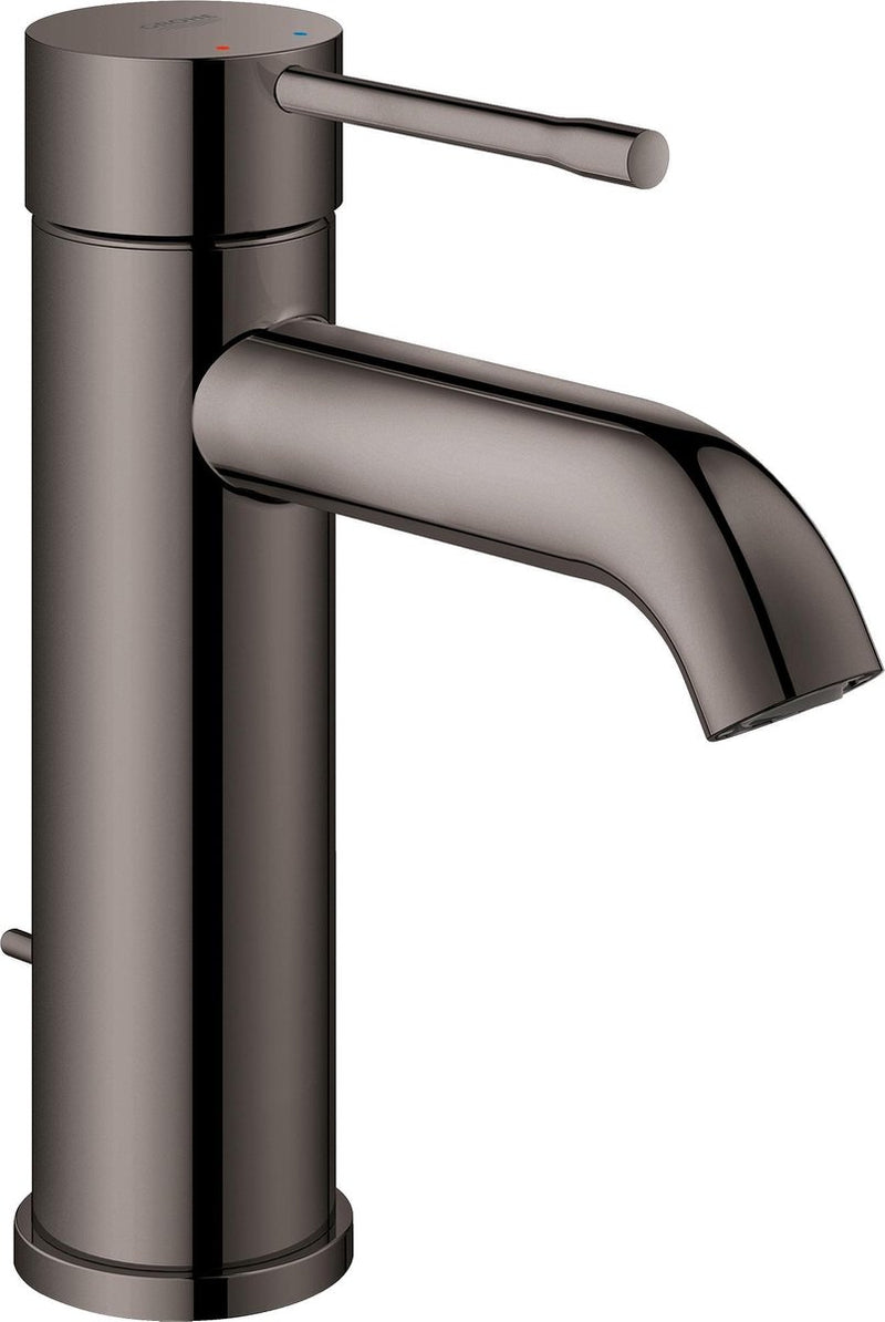 Grifo para lavabo Grohe essence nuevo - caño bajo - con desagüe automático - grafito duro (antracita brillante) - 23589a01