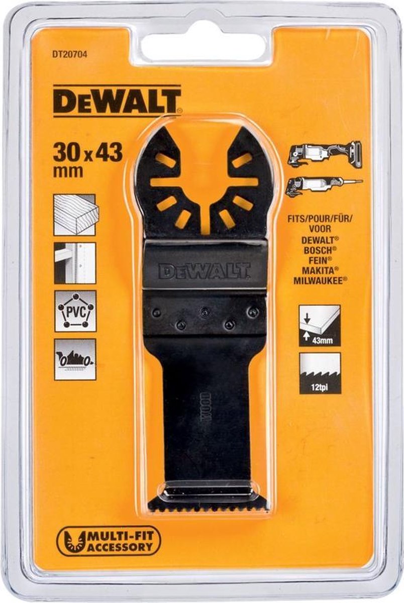 Accessori Dewalt lama per sega ad immersione hcs taglio rapido 43x31mm - dt20704-qz