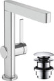 Hansgrohe finoris - wastafelmengkraan - ééngreeps bediening - met afvoerplug - 230mm - draaibare uitloop - chroom