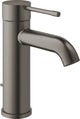 Grohe essence new wastafelkraan - laag - met trekwaste - hard graphite geborsteld (mat antraciet)