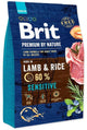 Brit premium - cibo secco ipoallergenico - agnello e riso - 3 kg