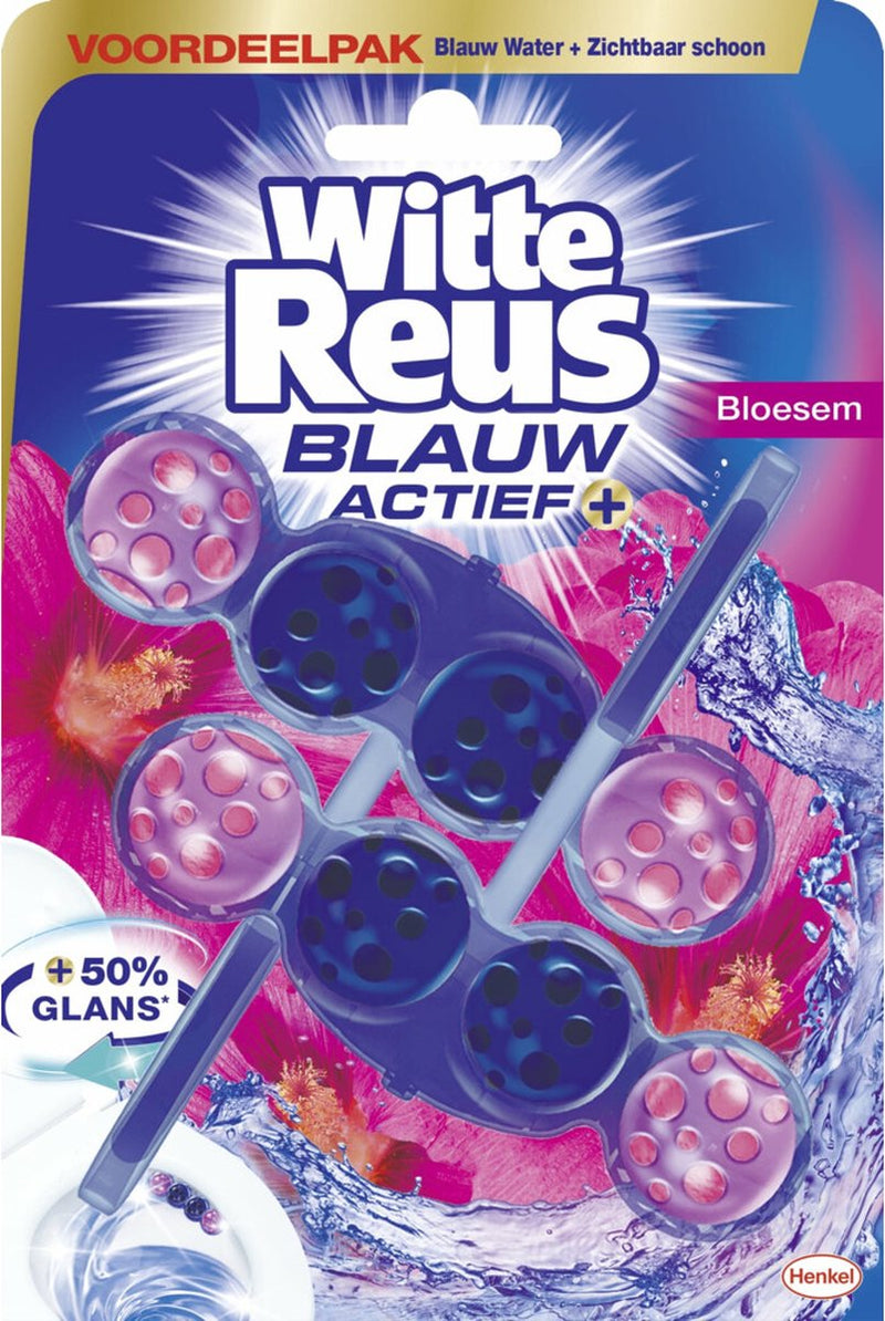 Blocco WC gigante bianco blu Active Blossom 100 grammi