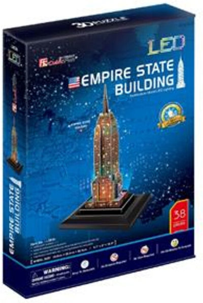Cúbico Fun 3d Puzzle Empire State Building con iluminación LED
