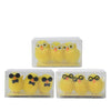 Decoris kuiken chenille met bril h4cm 3-delig