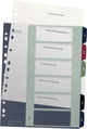 Leitz 1236 style register din a4 1-6 polypropyleen meerdere kleuren 6 tabbladen 1236-00-00