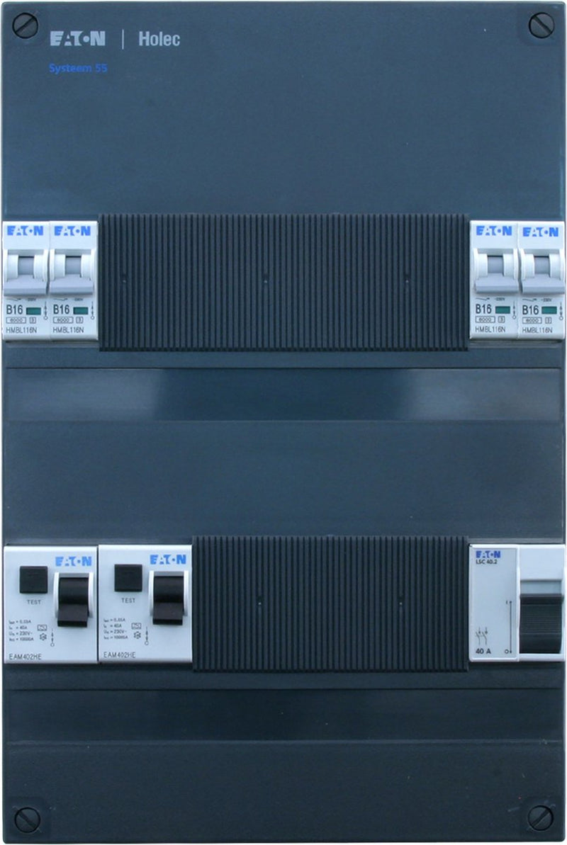 Eaton-holec caja de distribución eatonholec 4 x grupo - 2x as, 16a, 1 polo + n 220 x 330 mm