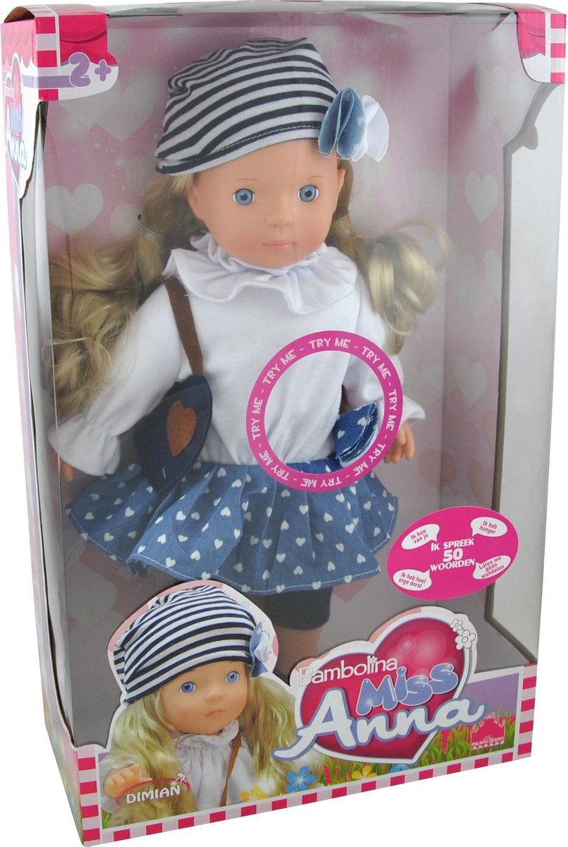 Muñeca dimian miss anna con 50 palabras.