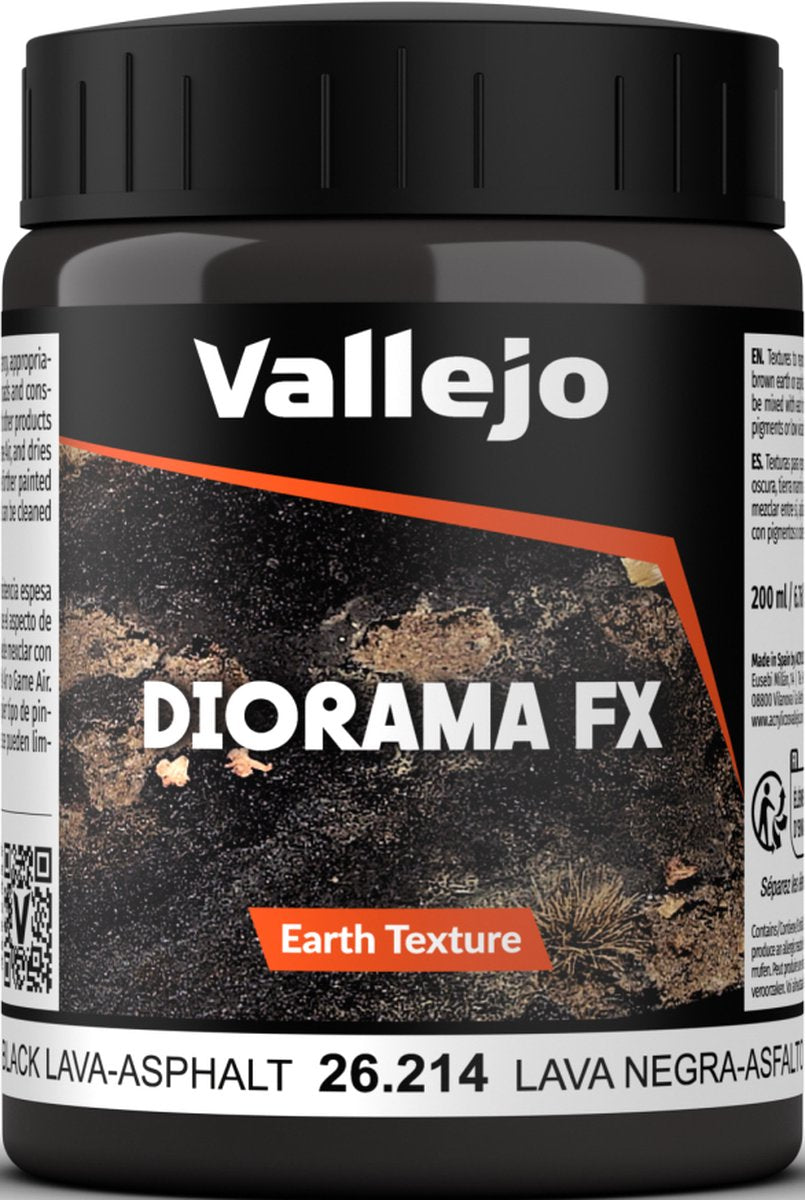 Vallejo val2614 - black lava - 200ml