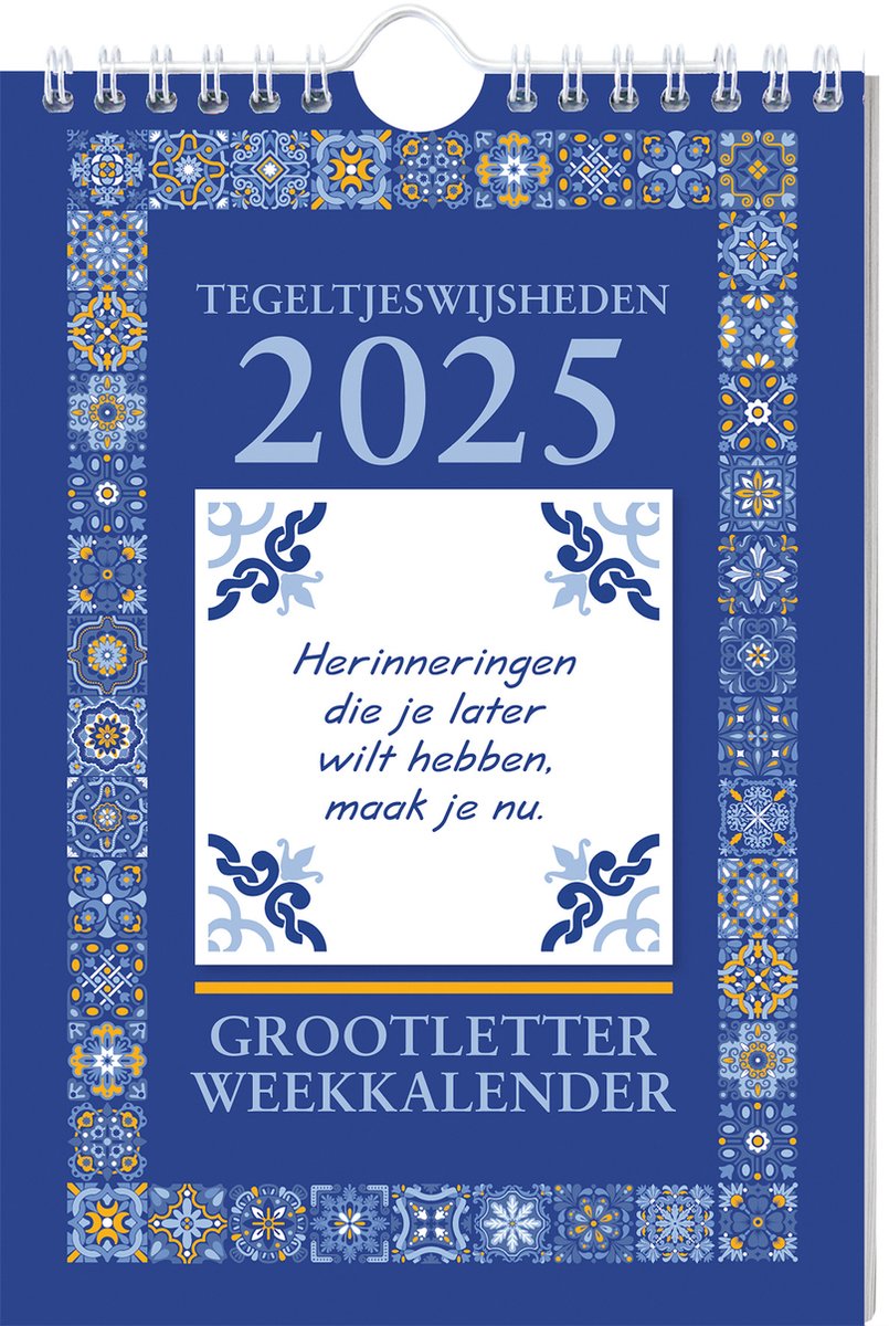 Scheurkalender grootletter tegeltjeswijsheden weekkalender - 2025