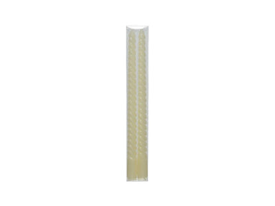 Decoris draai kaars ø2.15-h30cm set a 2 beige