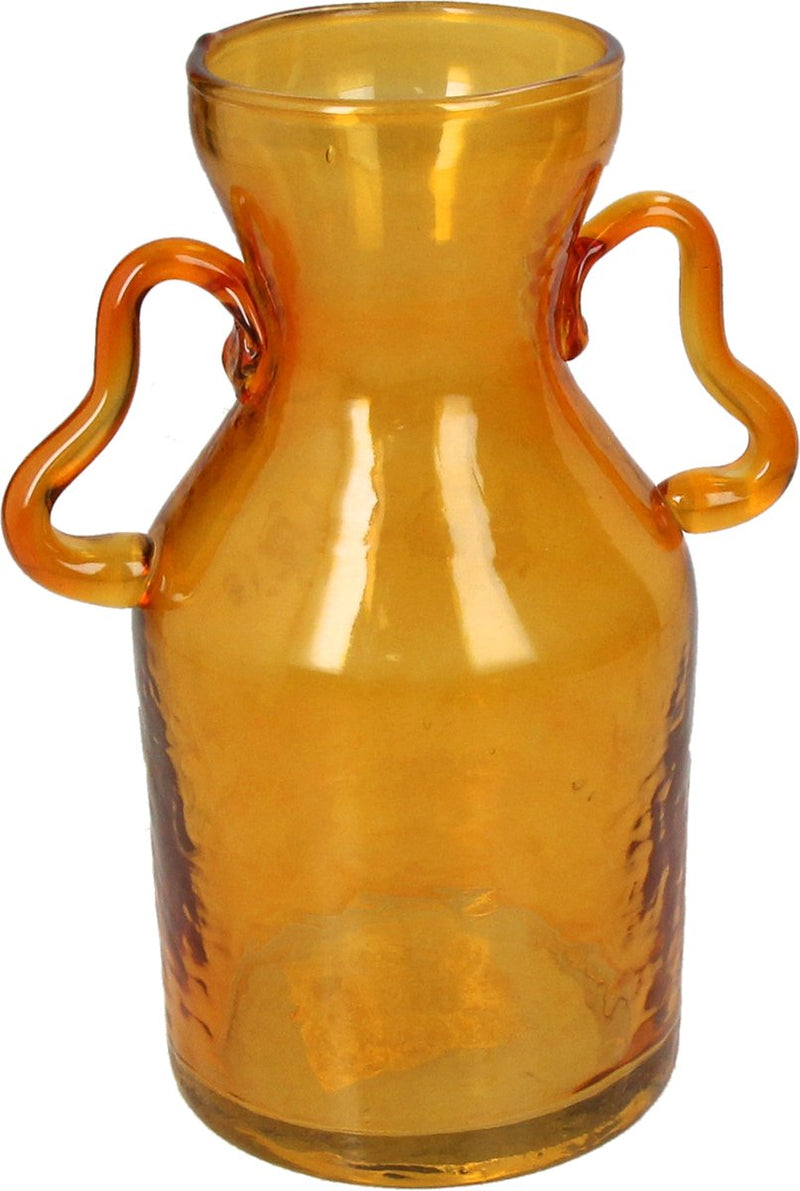 Jarrón colección hd cristal ámbar 13x13x18cm