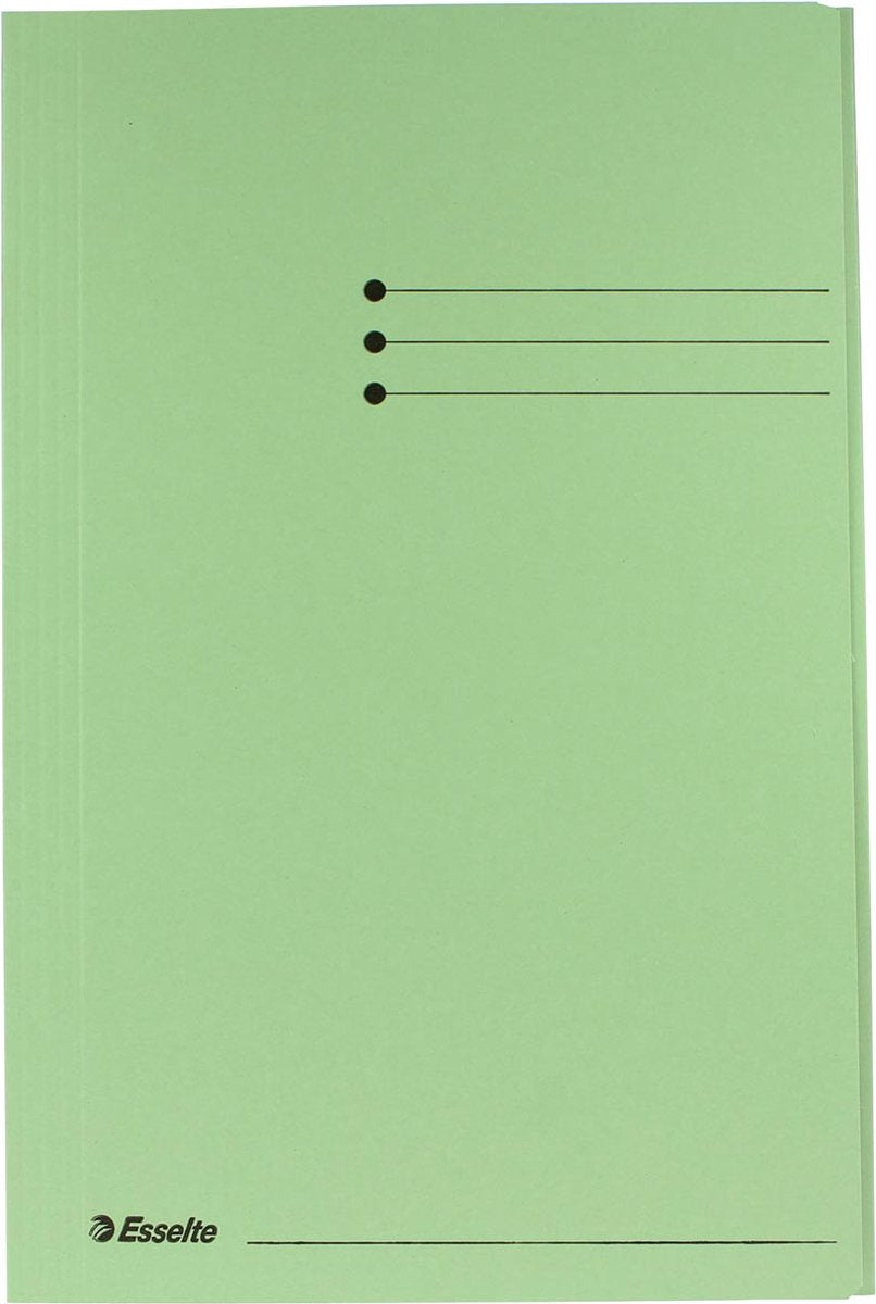 Cartelle Esselte 3 lembi folio 235x350mm verde