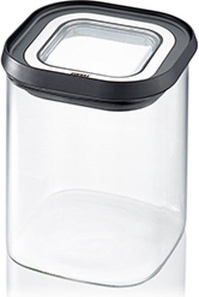 Recipiente de almacenamiento Gefu para despensa – 900 ml – vidrio de borosilicato – apilable herméticamente