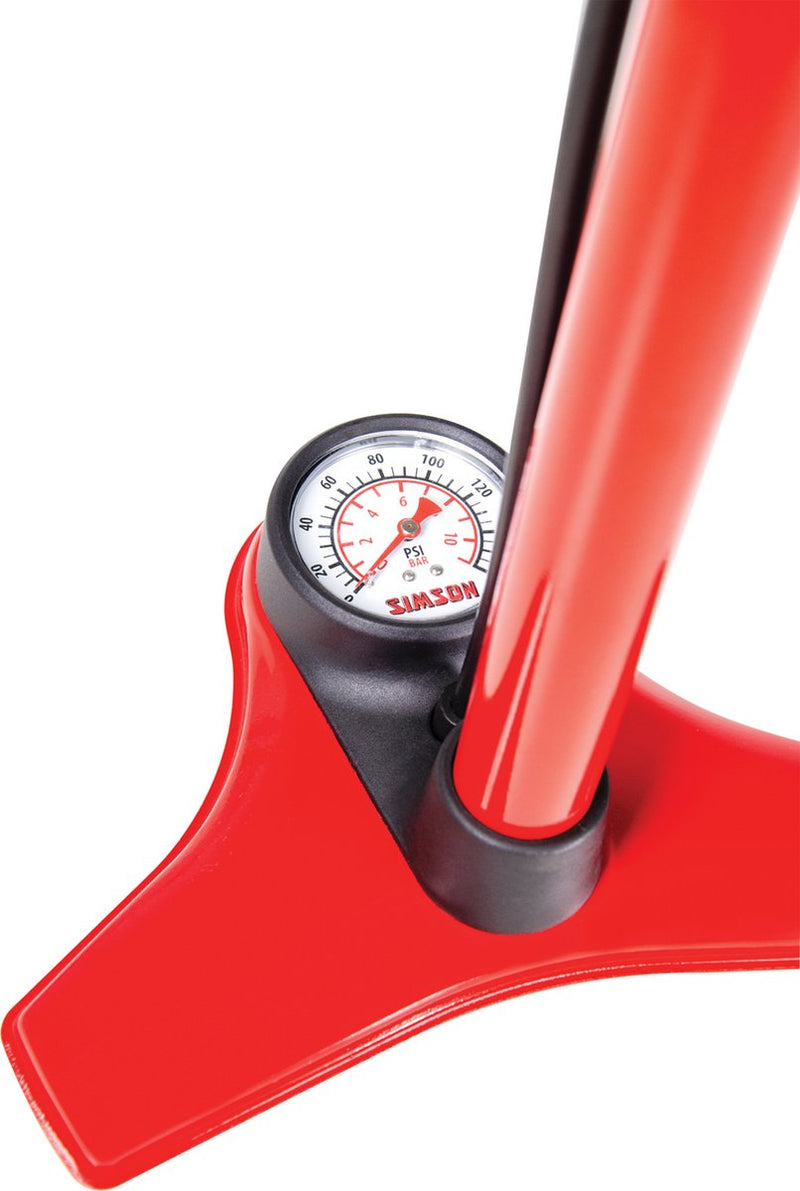 Bomba de bicicleta Excelente presión alta 60 cm rojo