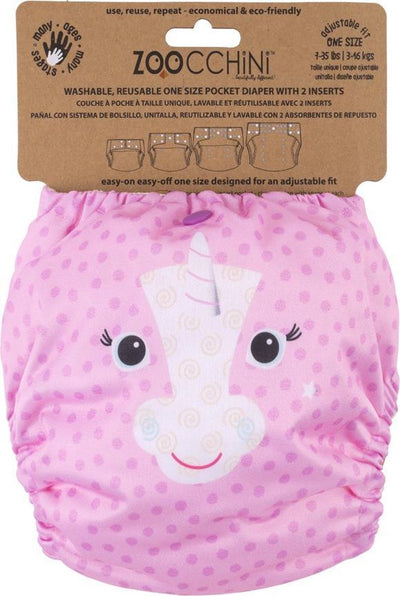 Pañal reutilizable Zoocchini - allie la alicornio