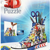 Ravensburger 3d puzzel pennenbak sonic the hedgehog sneaker 108 stukjes.