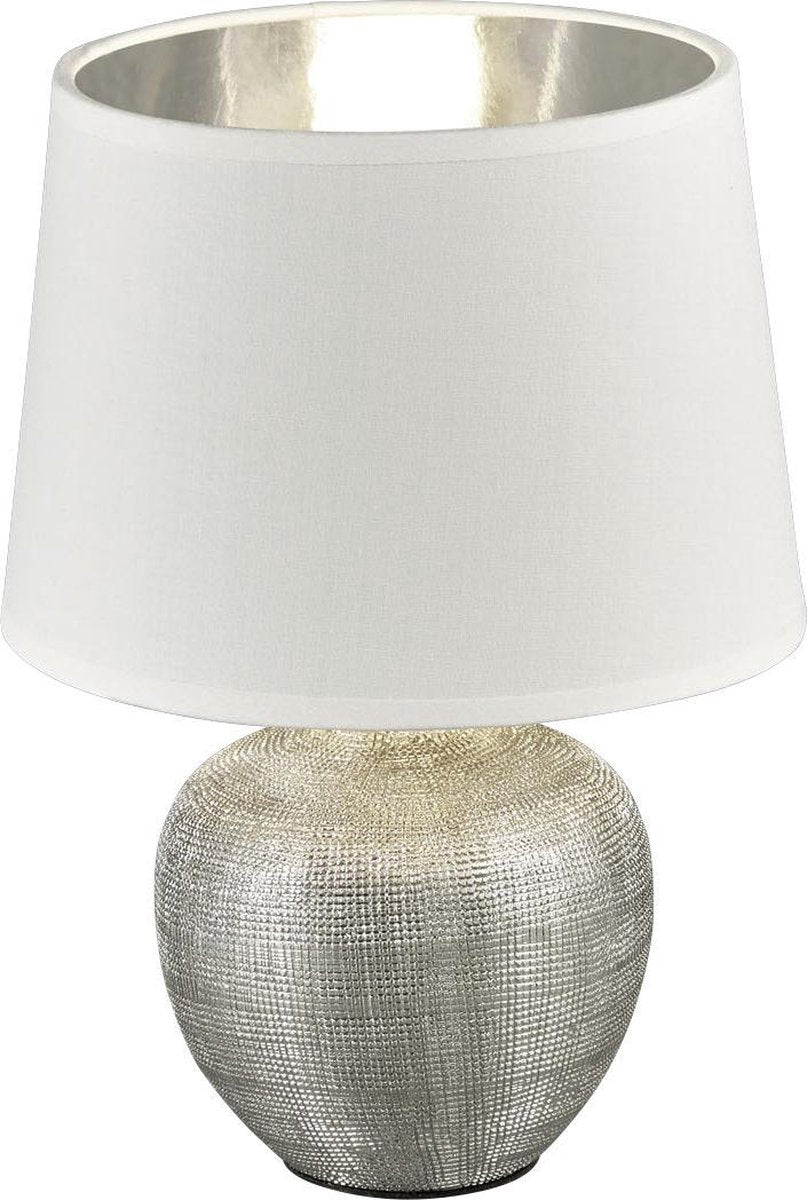 Rl vive tu luz realidad luxor - lámpara de mesa - plata - excl. 1x e14 28 w - interruptor de cable