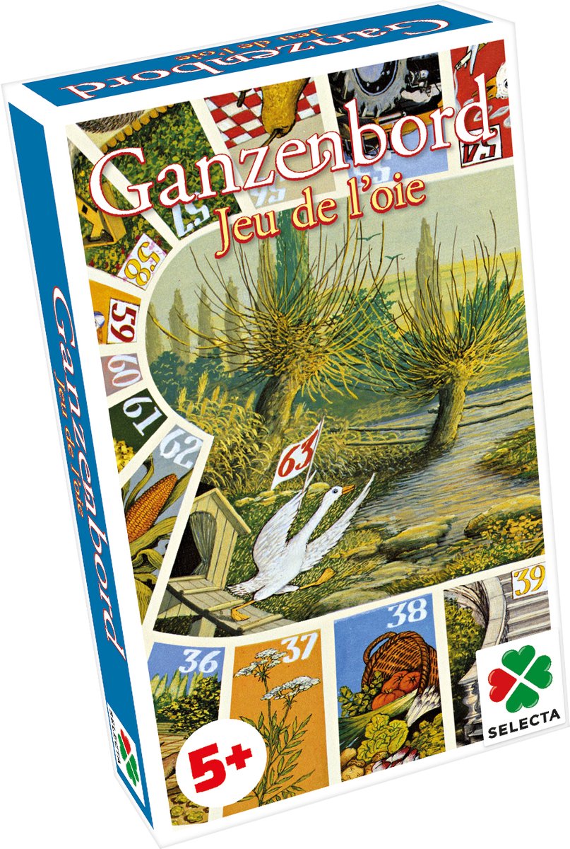 Tabellone tattico dell'oca - gioco da tavolo - edizione compatta - classico gioco per famiglie - da 4 anni - da 2 a 4 giocatori