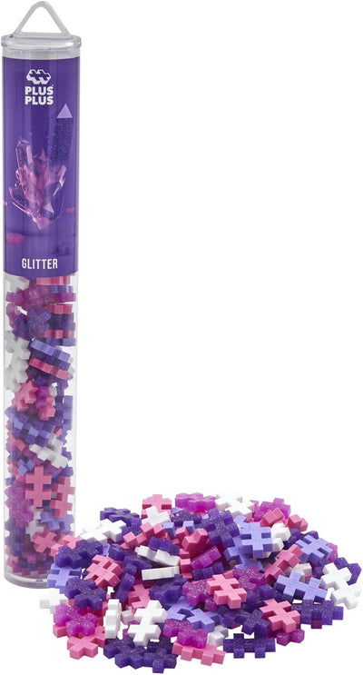 Plus-plus tube glitter 100 delige bouwset - 4244 - bouwspeelgoed - constructiespeelgoed - set met bouwstenen - vanaf 5 jaar